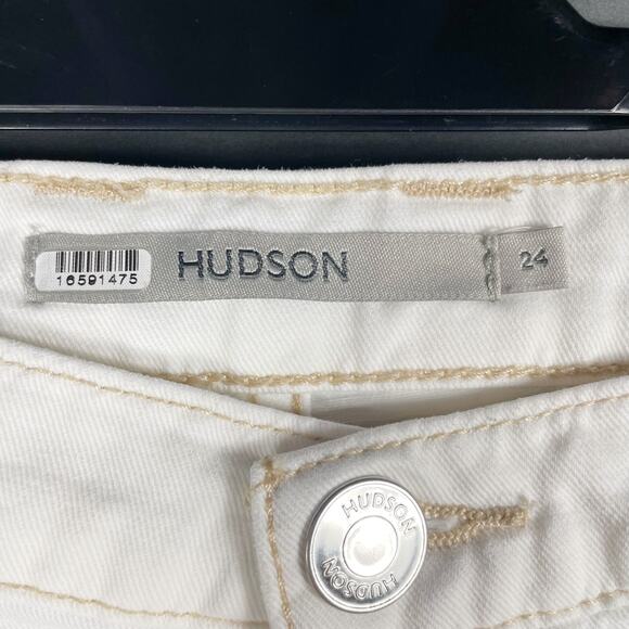 Hudson High-Rise‎ Welt Pocket Cargo Wide Leg Jean White Sz 24 - Picture 11 of 15